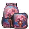 Backpack with Lunch Box Daisy Vase Travel Backpack Bookbag & Lunch Bag Insulated Lunchbox Waterproof Daypack Laptop Backpack Freezable Lunch Bag view 1