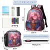 Backpack with Lunch Box Daisy Vase Travel Backpack Bookbag & Lunch Bag Insulated Lunchbox Waterproof Daypack Laptop Backpack Freezable Lunch Bag view 2