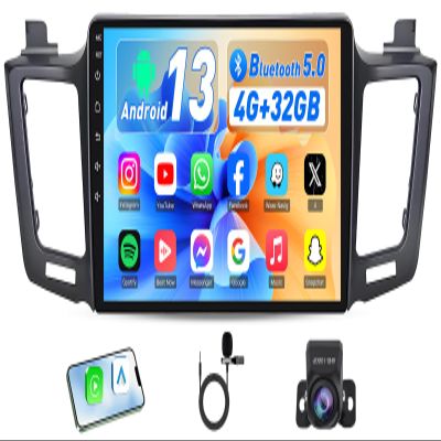 [8 Core 4+32G] Car Radio Stereo for Toyota RAV4 2013-2018: Upgrade 5G WiFi [1280 * 800 HD] 10.1 Inch Touch Screen Head Unit Replacement with Backup Camera Wireless Carplay GPS FM SWC Bluetooth 5.0