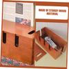 Gadpiparty Sturdy Wooden Cord Management Storage Box for Home Office Desk Wire Organizer view 2