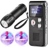 Dunzy 4 Pcs Ghost Hunting Equipment Kit Include 1 Evp Voice Recorder 8 Gb 1 UV Flashlight 2 LED Light up Cat Balls Ghost Investigation Paranormal Equipment for Home Outdoor Inspection(Black,Practical) view 1