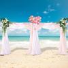10 * 20 FT Heavy Duty Backdrop Stand Pipe Kit with Base Adjustable Frame Support Freestanding Metal Background for Flower Balloon Tulle Wedding Birthday Party Decoration Photography view 4
