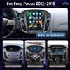 Car Radio for Ford Focus 2012-2018 : 8 Core 4G+32G Upgrade 9.7" 1024x768 IPS Touchscreen, Android 13 Stereo Support Wireless Carplay & Android Auto, 5GWiFi GPS FM RDS BT SWC Mic 1080P Backup Camera view 2