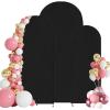 Widppsopt Set of 3 Wedding Arch Cover Spandex Fabric Arch Backdrop Cover Suitable for Wedding Arch Backdrop Stand, Birthday, Party, Baby Shower Banquet Arch Decoration,Black,4FT+5FT+6FT view 1