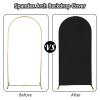Widppsopt Set of 3 Wedding Arch Cover Spandex Fabric Arch Backdrop Cover Suitable for Wedding Arch Backdrop Stand, Birthday, Party, Baby Shower Banquet Arch Decoration,Black,4FT+5FT+6FT view 4