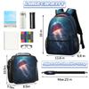 Backpack with Lunch Box Galaxy Jellyfish Travel Backpack Bookbag & Lunch Bag Insulated Lunchbox Waterproof Daypack Laptop Backpack Freezable Lunch Bag view 2