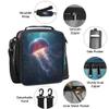 Backpack with Lunch Box Galaxy Jellyfish Travel Backpack Bookbag & Lunch Bag Insulated Lunchbox Waterproof Daypack Laptop Backpack Freezable Lunch Bag view 4
