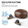 AIFA Wireless Earbuds, in-Ear Bluetooth Earbuds with Microphone, 35 Hours Playback for Everyday/Gaming/Office, Walnut Wood view 2