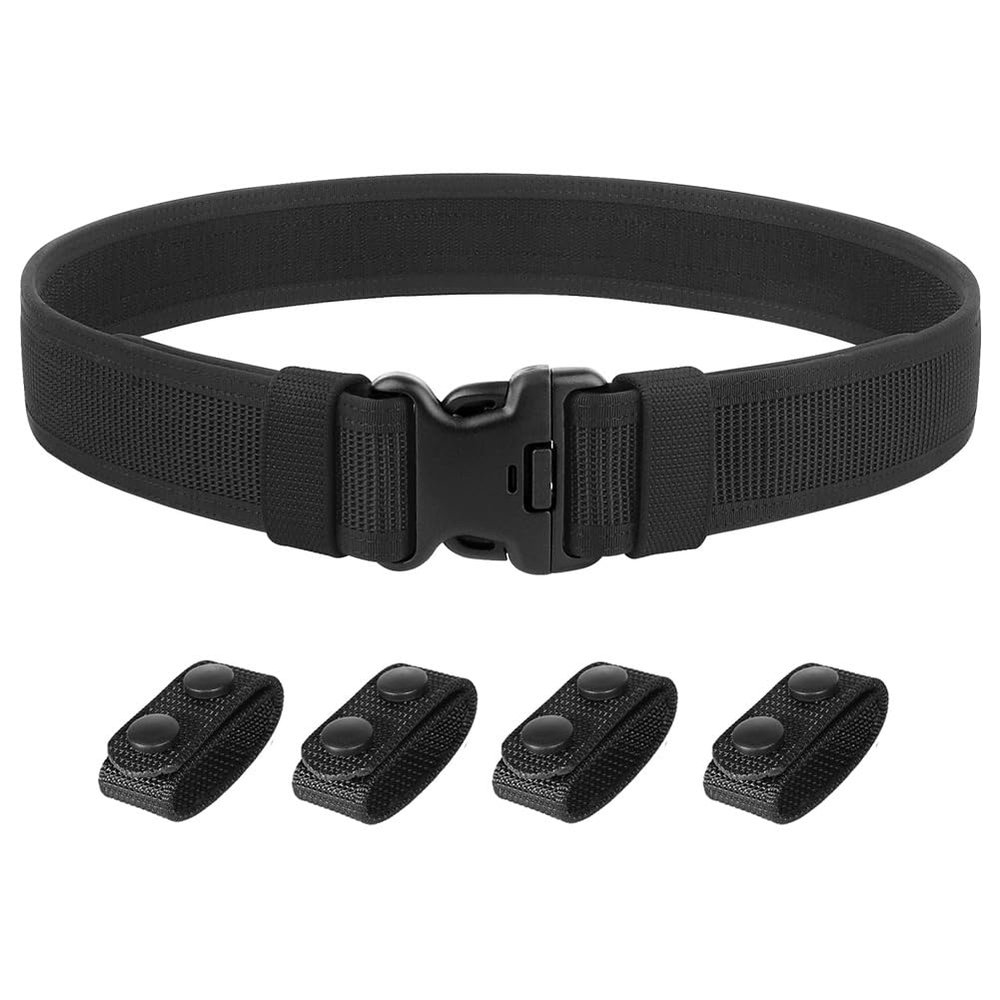 KRYDEX Duty Belts Law Enforcement 2 Inch Police Duty Belt Tactical Belt with Belt Keepers (Outer Belt Only,Small)