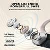 Open Ear Headphones,Wireless Bluetooth 5.3 Air Conduction Open Earbuds,Comfort & Secure Fit ,Powerful Bass,Clear Calls,30H Playback,Light Weight Sports Headsets with Ear-Hook for Workout,Running,Beige view 3