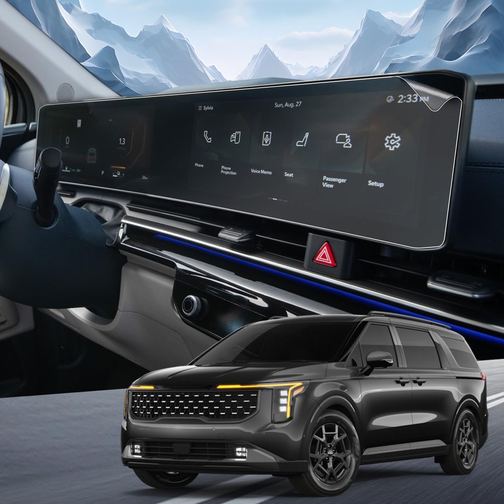 2026 Kia Carnival Screen Protector Antiglare for 2025 2026 Kia Carnival (LX/LXS/EX/SX/SX Prestige) 12.3" Infotainment Touchscreen Cover Screen Saver for Kia Carnival 2026 Accessories Nano Film 2-Pack