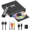 Mini HD DVD Player with Hdmi, Multi Region DVD Player for Smart TV, HDMI/RCA Output Cable Included, 1080P, Breakpoint Memory, Built-in PAL/NTSC, CD Players for Home view 1