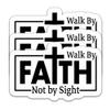 (3PCS) Faith Sticker  Walk by Faith Not by Sight  Inspirational Waterproof Vinyl Decals for Laptop, Water Bottle, Tumbler, Notebook  Christian Quote, 3" x 1.9" view 1