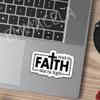 (3PCS) Faith Sticker  Walk by Faith Not by Sight  Inspirational Waterproof Vinyl Decals for Laptop, Water Bottle, Tumbler, Notebook  Christian Quote, 3" x 1.9" view 4