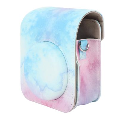 Camera Protective Bag Mini Instant Camera Leather Case, Wear PU Protective Case for Mini 12 Camera, 5.1x4.3x2.4in Camera Case with Adjustable Shoulder