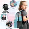 Backpack with Lunch Box Funny Mermaid Travel Backpack Bookbag & Lunch Bag Insulated Lunchbox Waterproof Daypack Laptop Backpack Freezable Lunch Bag view 3