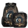 Vintage Ethnic Backpack with Lunch Box Travel Backpack Bookbag & Lunch Bag Insulated Lunchbox Waterproof Daypack Laptop Backpack view 1