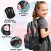 Backpack with Lunch Box Colorful Floral Hummingbird Travel Backpack Bookbag & Lunch Bag Insulated Lunchbox Waterproof Daypack Laptop Backpack view 3