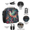 Backpack with Lunch Box Colorful Floral Hummingbird Travel Backpack Bookbag & Lunch Bag Insulated Lunchbox Waterproof Daypack Laptop Backpack view 4