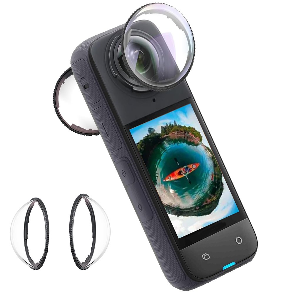 OGITBIO Premium Lens Guards for Insta360 X4, Upgraded Optical Performance Scratch-resistant Higher Transparency Tempered Glass Lens Protectors 10H Hardness