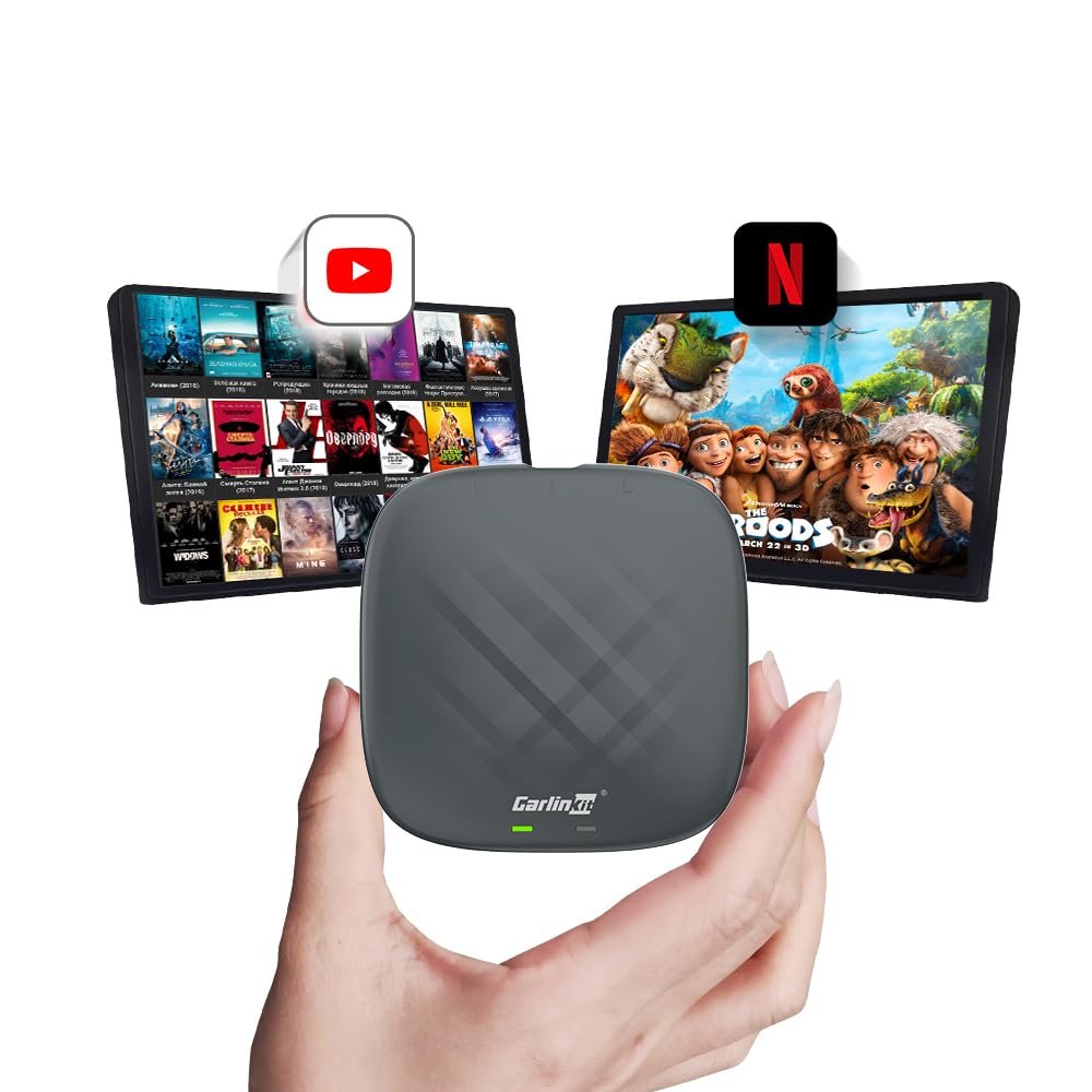 Carlinkit Ai Box Wireless CarPlay Adapter for iPhone & Android Phone - 3 in 1 Android 13.0/Android Auto/CarPlay, Quick Connection Bluetooth Adapter - CPC200-Tbox S1C