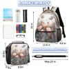 Backpack with Lunch Box Wild Flamingo Travel Backpack Bookbag & Lunch Bag Insulated Lunchbox Waterproof Daypack Laptop Backpack view 2