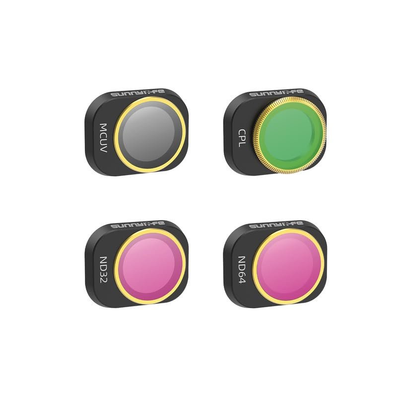 MuMiY CLPMCUVND32ND64 Filter Set for DJI Mini 4 Pro, ND Dimming Mirror/CPL Adjustable Polarizer, Multi Coated Drone Lens Filters, Optical Glass with Aluminum Frame4Pcs