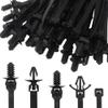 160pcs Push Mount Wire Ties, Snap in Zip Tie Automotive Clips Nylon Wire Harness Clips 5 Types of Cable Ties for Engine Bay Zip Tie Kit view 1