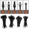 160pcs Push Mount Wire Ties, Snap in Zip Tie Automotive Clips Nylon Wire Harness Clips 5 Types of Cable Ties for Engine Bay Zip Tie Kit view 2