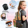 Backpack with Lunch Box Wildflowers Travel Backpack Bookbag & Lunch Bag Insulated Lunchbox Waterproof Daypack Laptop Backpack view 3