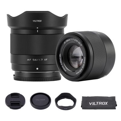 VILTROX 56mm F1.7 f/1.7 AF Lens for Fuji X Mount, Mid-Telephoto APS-C Auto Focus Lens Compatible with Fuji X-Mount Mirrorless Cameras X-A1,X-E1,X-H1,X-M1,X-Pro2,X-Pro3,X-S10,XT30II,X-H2S,X-S20