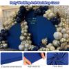Wedding Arch Cover 4FT/5FT/6FT/6.6FT/7.2FT Spandex Fabric Arch Backdrop Cover Suitable for Wedding Arch Backdrop Stand, Birthday, Party, Baby Shower Banquet Arch Decoration,Navy Blue,6.6FT view 2