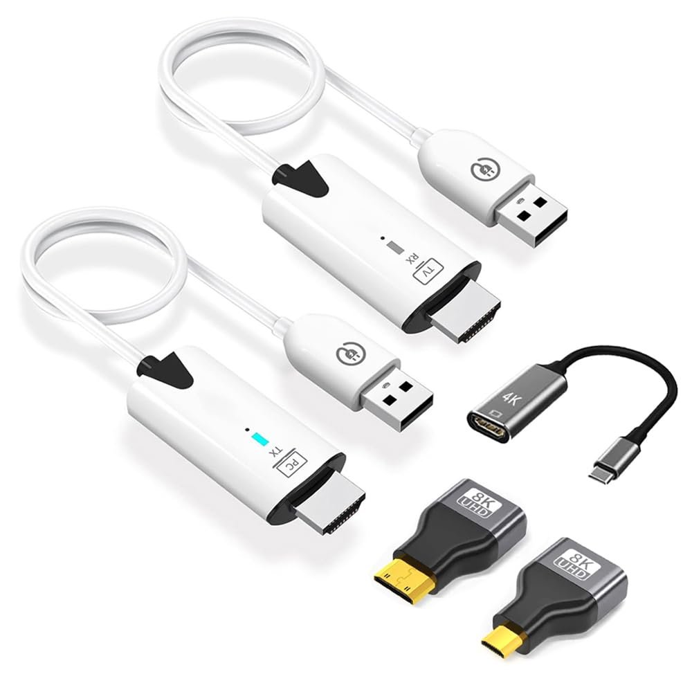 lotorasia Wireless HDMI Transmitter and Receiver, Portable 1080P Wireless HDMI Extender 164FT/50M Range, Plug & Play, for PC, Laptops, TV Box, PS4/5, Cameras to TV/Projector/Monitor+USB C