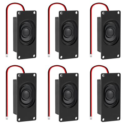 AITIAO 6PCS 3 Watt 4 Ohm Mini Speaker With JST-PH2.0 Interface for Small Electronic Projects, Advertising Machines, LCD TV Monitors