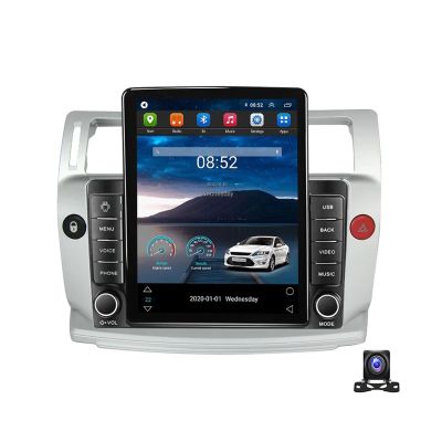 HMRUAGII Android 13 Double Din Car Stereo 9.7 Inch Touch Screen Radio with GPS Navigation Bluetooth FM Radio Receiver Compatible with Citroen C4 2004~2014 Support Car-play/Auto/DSP/RDS,TS150