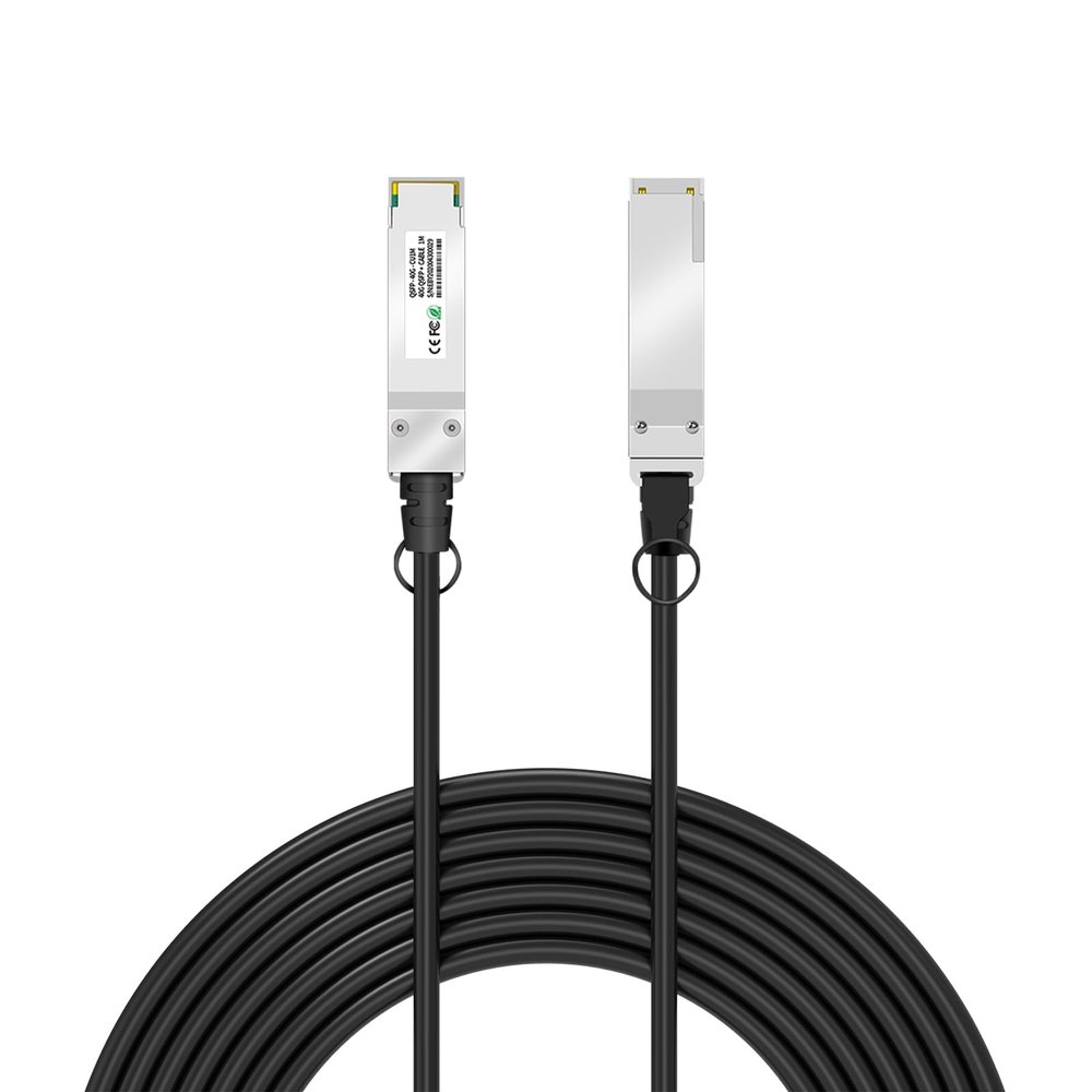 Buacoz QSFP to QSFP DAC Twinax Cable - 40GBASE-CR4 Passive Direct Attach Copper Stacking Cable, Compatible with Intel Devices 40G DAC High-Speed Cable(0.5Meter/1.6ft)