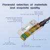 Buacoz QSFP to QSFP DAC Twinax Cable - 40GBASE-CR4 Passive Direct Attach Copper Stacking Cable, Compatible with Intel Devices 40G DAC High-Speed Cable(0.5Meter/1.6ft) view 3