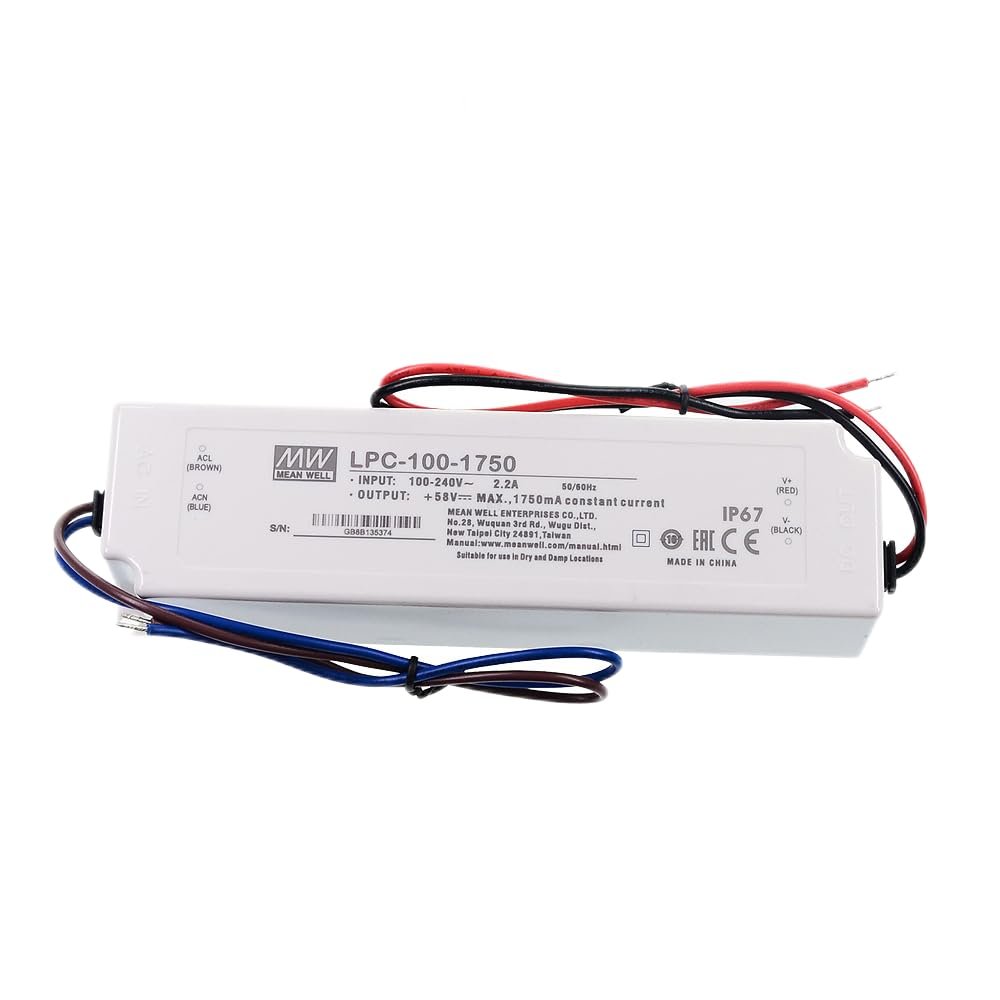 MEAN WELL LPC-100-1400 100.8W 1400mA Single Output LED Power Supply LPC-100