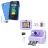 Purple Kids Instant Print Camera and Blue Kids Phone Dual Camera Christmas Birthday Gifts for Girls Boys view 1