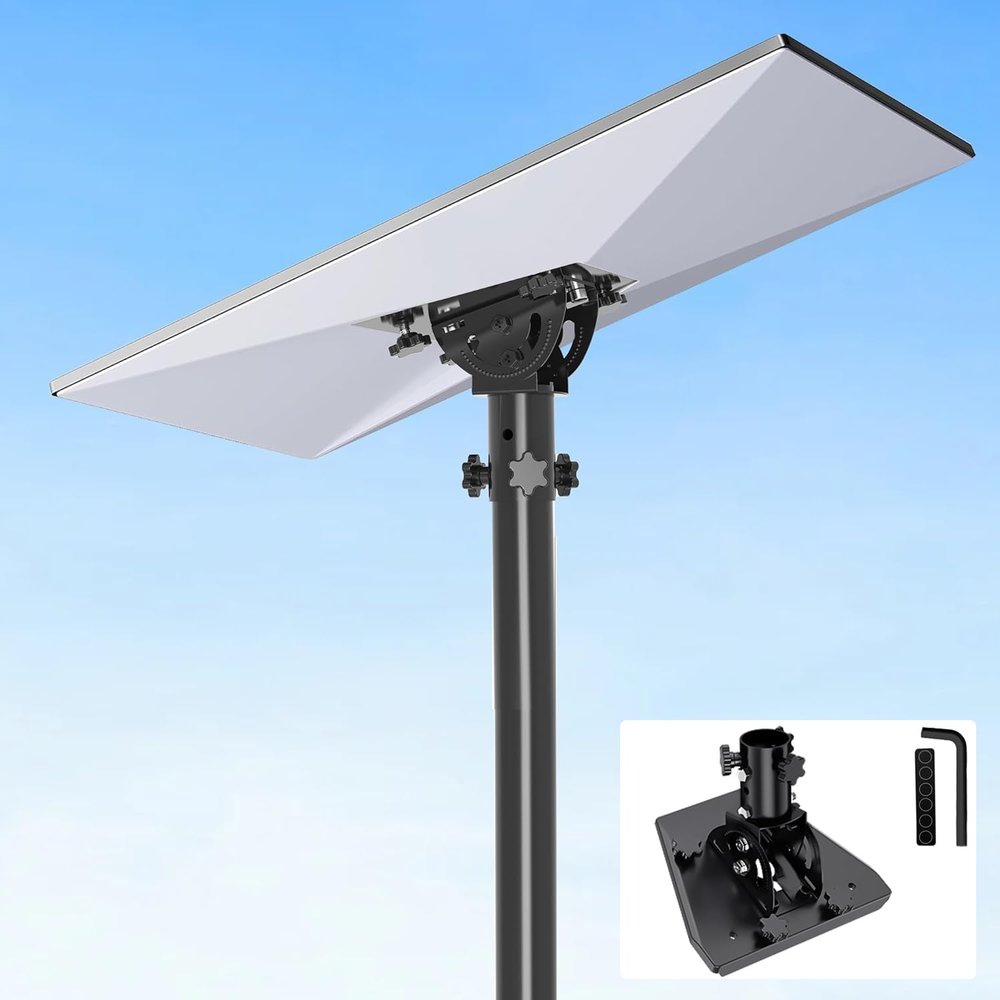 Star Link Gen 3 Pipe Adapter Mount, Adjustable Tilt 160 Degree and Horizontally Rotatable 360 Degree for Better Signal, Star Link Internet Kit Satellite Pole Mounting Kit
