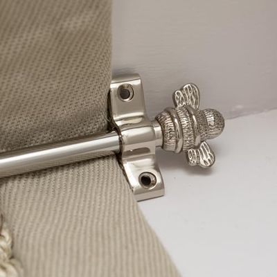 Brass bee Stair Rods Carpet Runners with Bee Finial Ends Nickel, Antique Brass Stainless Steel | Stair Carpet Rods - Sold Individually (Nickel)