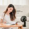 BWANGIAO Small Office Fan Desk Fan Cooling Fan Cute Fan ABS Texture Clip Fan Lightweight Fan Perfect Gift for Adult Children, Green view 2