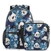 Animal Panda Backpack with Lunch Box Travel Backpack Bookbag & Lunch Bag Insulated Lunchbox Waterproof Daypack Laptop Backpack view 1