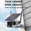 GOWENIC Solar Security Camera, 4K 8MP Outdoor Surveillance Camera with Dual Lens NightVision Motion Detection 180 Viewing Angle, 18000mAh IP66 4G Network Pan Tilt Camera view 2