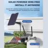GOWENIC Solar Security Camera, 4K 8MP Outdoor Surveillance Camera with Dual Lens NightVision Motion Detection 180 Viewing Angle, 18000mAh IP66 4G Network Pan Tilt Camera view 4