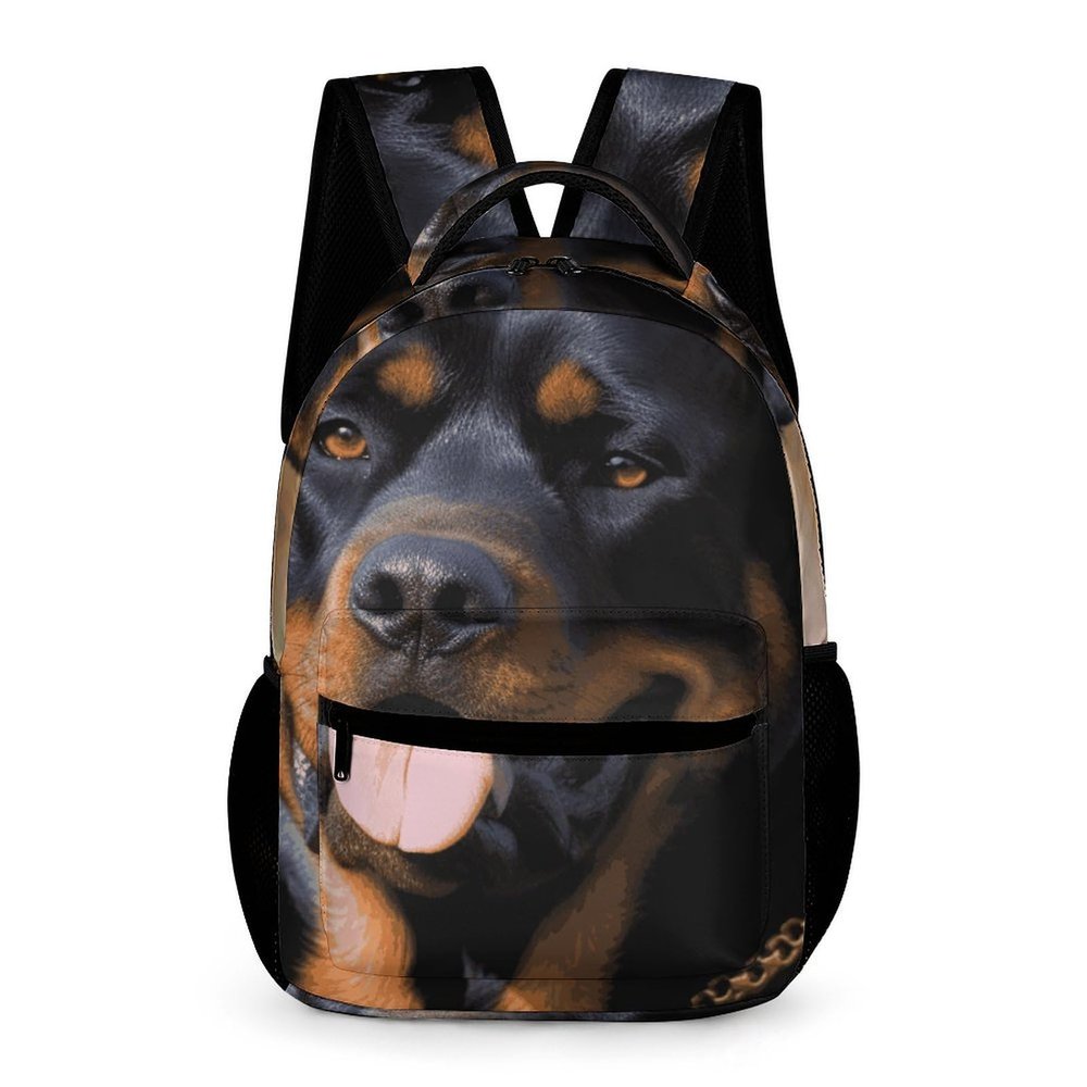 GFLFMXZW Backpack for Women Men Casual Travel Daypacks Rottweiler Dog Rucksuck for Work Cute Laptop Backpack