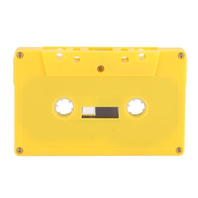 Blank Cassette Tape, 45 Minute Premium Sound Empty Cassette Tape with Clear Case for Sound Music Recording (Yellow)
