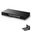 24 Port 2.5Gb Ethernet Network Switch 24 x 2.5 Gigabit Base-T Port | 2 x 10G SFP+ | Compatible with 10-100-1000Mbps | Fanless Metal Internet Switch | 19 Inch Rack Mount | 160G Bandwidth view 1