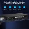 24 Port 2.5Gb Ethernet Network Switch 24 x 2.5 Gigabit Base-T Port | 2 x 10G SFP+ | Compatible with 10-100-1000Mbps | Fanless Metal Internet Switch | 19 Inch Rack Mount | 160G Bandwidth view 4