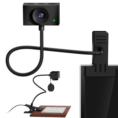 Eye Contact Webcam with Microphone for PC, 1080P Center cam for mac, 95FOV Middle-Screen Center cam, USB computer camera Plug&Play, for desktop computer Facetime Compatible with macOS&Windows (Black)